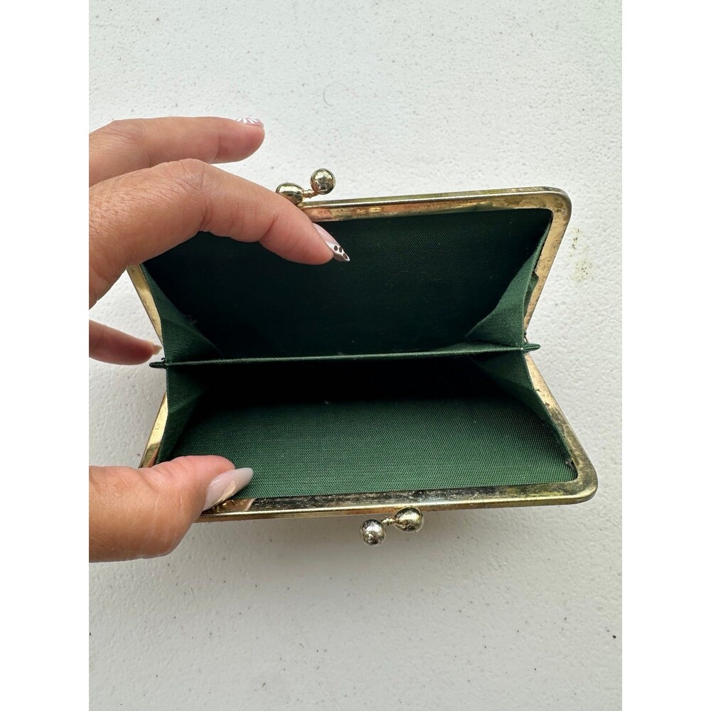 Japanese Gamaguchi Shibori Tie-Dye Kiss Lock Clasp Rectangle Clutch Coin Purse - Picture 3 of 3